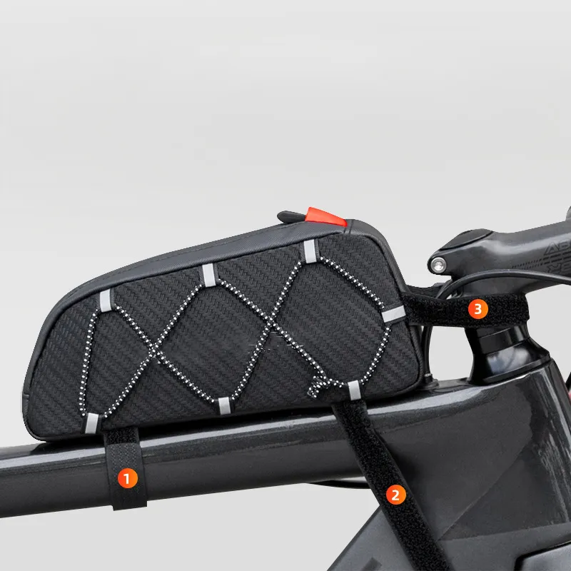 Leyi Wholesale Waterproof Bike Phone Bag Bicycle Bag Frame Front Top Bicycle Front Beam Bag Bicycle Anti-Beam Belt