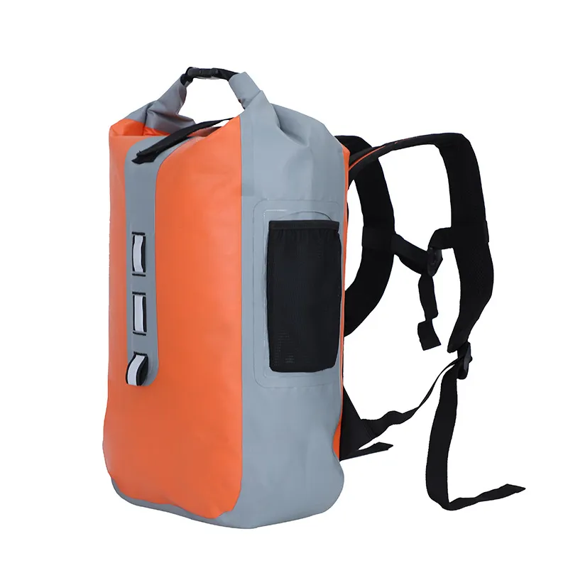 PVC Hiking Travel Custom Logo Backpack Camping Waterproof Tarpaulin Pack Outdoor Roll Top Dry Bag Foldable Waterproof Backpack
