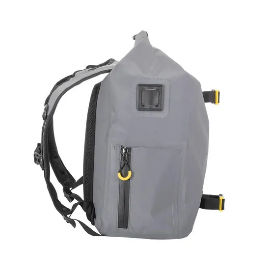 Comfortable Waterproof Roll-Top Waist Pack Fly Fishing Organizer Bag with Padding Shoulder Strap