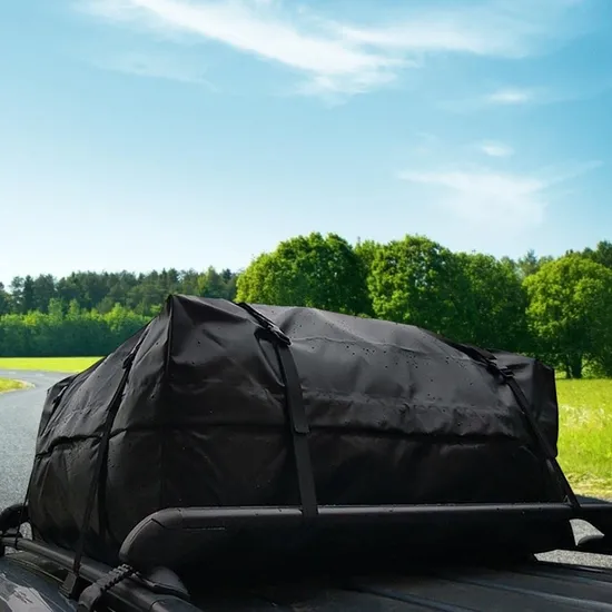 Leyi 420d Waterproof Oxford Roof Bag PVC, Large Capacity Roof Rack Travel Bag, Car Roof Storage Bag for Travel
