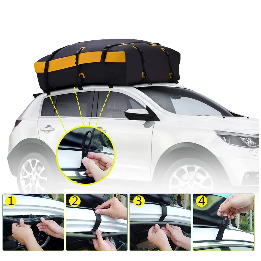 Leyi 2024 New Car Roof Luggage Bag, Waterproof Car Roof Bag All Vehicles SUV with Roof Bag Anti-Tear