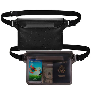 Leyi Belt Bag Waterproof Minimal Style Blue, Waterproof Swim Pouch for Beach, Portable Waterproof Pouch