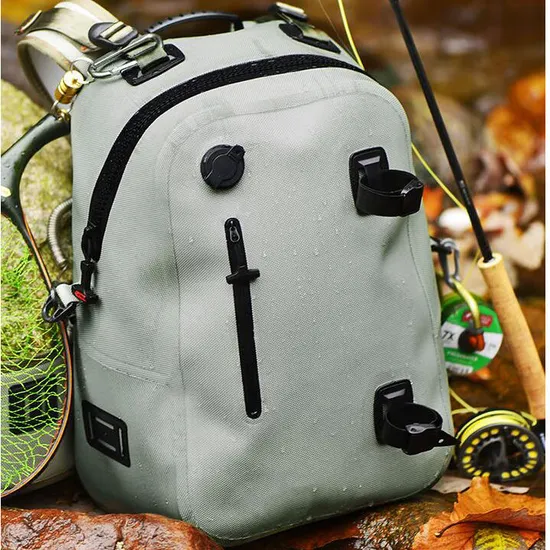 Customized TPU Waterproof Carp Fishing Tackle Bag Outdoor Welding Fishing Backpack
