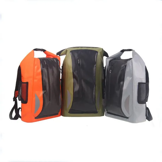 Leyi Custom Logo Unisex Patchwork Softback Hiking Backpacks Plastic Bags Wholesale Zipper Pouch Waterproof