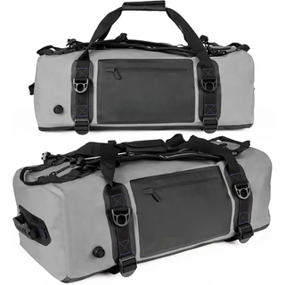 Customized Airtight Zipper Outdoor 500d PVC Travelling Duffle Bag 100% Waterproof Duffel Dry Bag with Backpack Strap