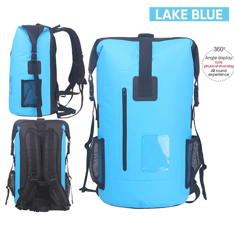 Customized PVC Waterproof Dry Bag Hiking Backpack