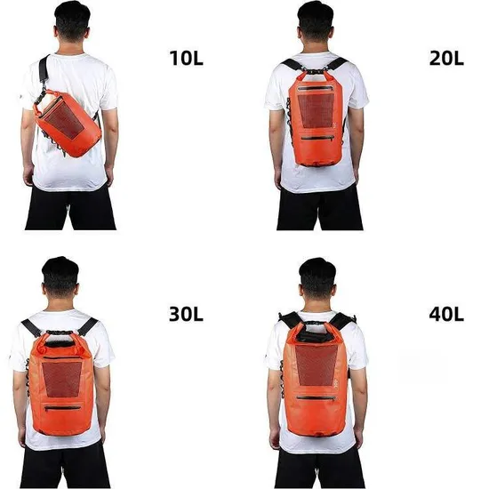 Durable Roll Top Closure Travel Swimming Floating Dry Backpack Waterproof Boating Dry Bag Backpack