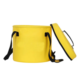 Factory 5L 8L 10L 12L 16L 20L 30L Tarpaulin Fishing Camping Water Storage Bucket Waterproof PVC Folding Water Bucket Fishing Bag