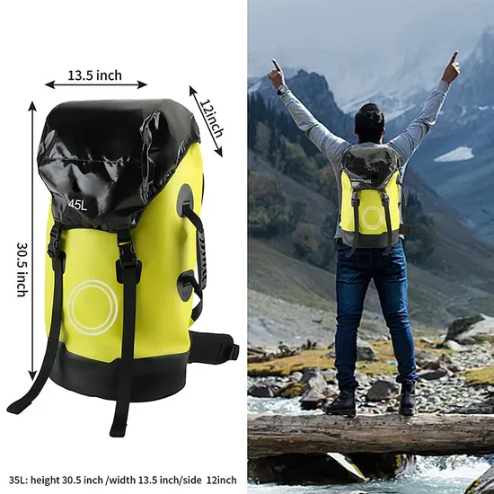 Leyi 35L-45L Expandable Large Capacity Travel Backpack Multifunctional, School Students Outdoor Backpack Casual Travel Bag