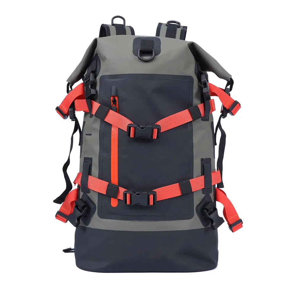 Outdoor Customized PVC Waterproof Dry Bag Backpack with Pockets