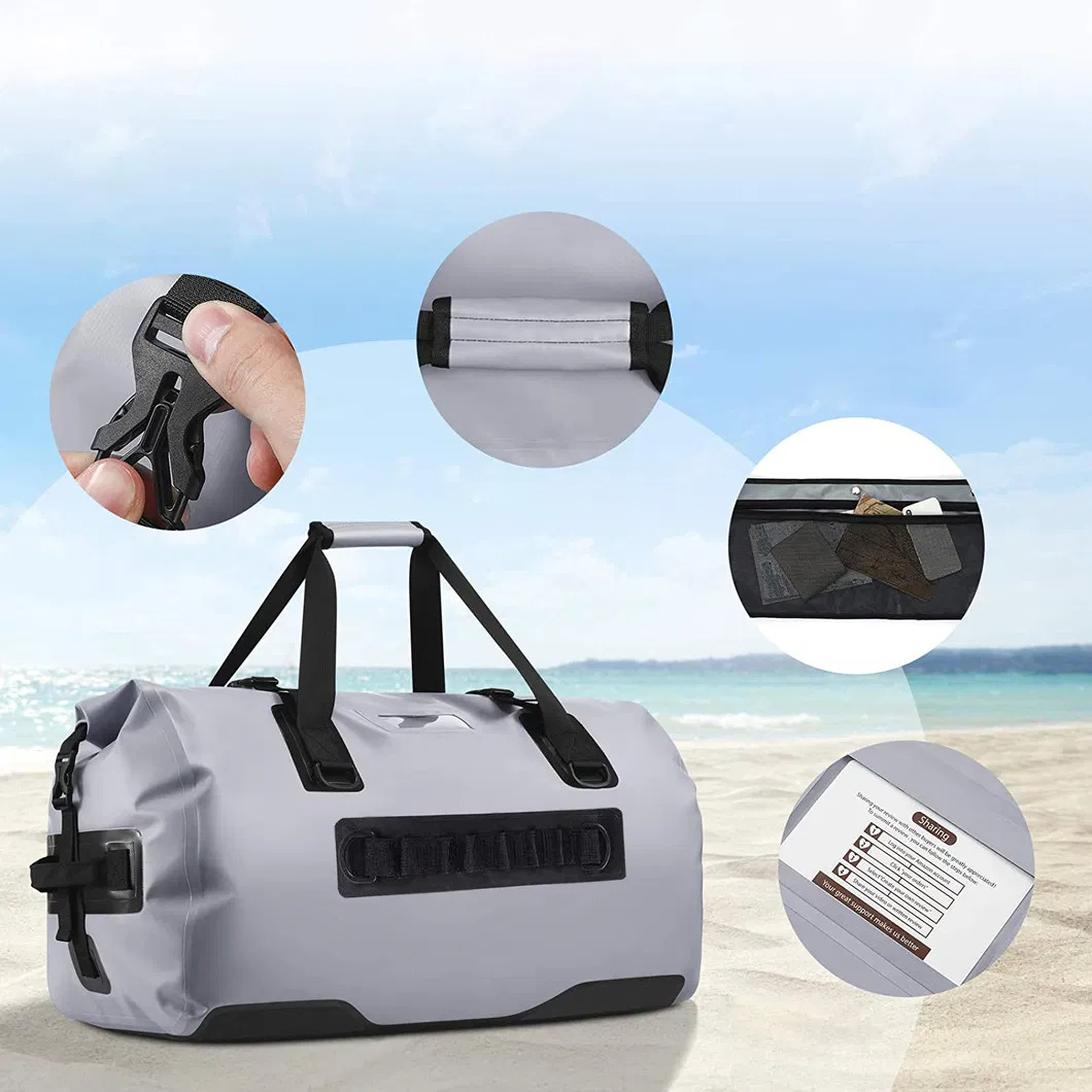 Leyi Waterproof Customized Hand PVC/TPU Roll up Dry Backpack Travel Duffle Bag