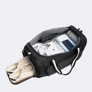 Leyi New Design Custom Logo Men Women Waterproof Pack with Shoe Pocket Workout Duffel Travel Sports Gym Bag