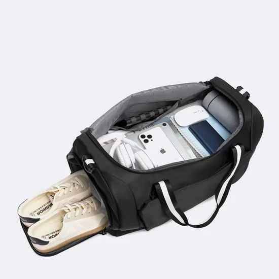 Leyi New Design Custom Logo Men Women Waterproof Pack with Shoe Pocket Workout Duffel Travel Sports Gym Bag