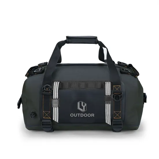 Custom Logo Lightweight 500d PVC Tarpaulin Camping Hiking Fishing Waterproof Duffel Dry Bag Waterproof Fishing Rod Tackle Bag