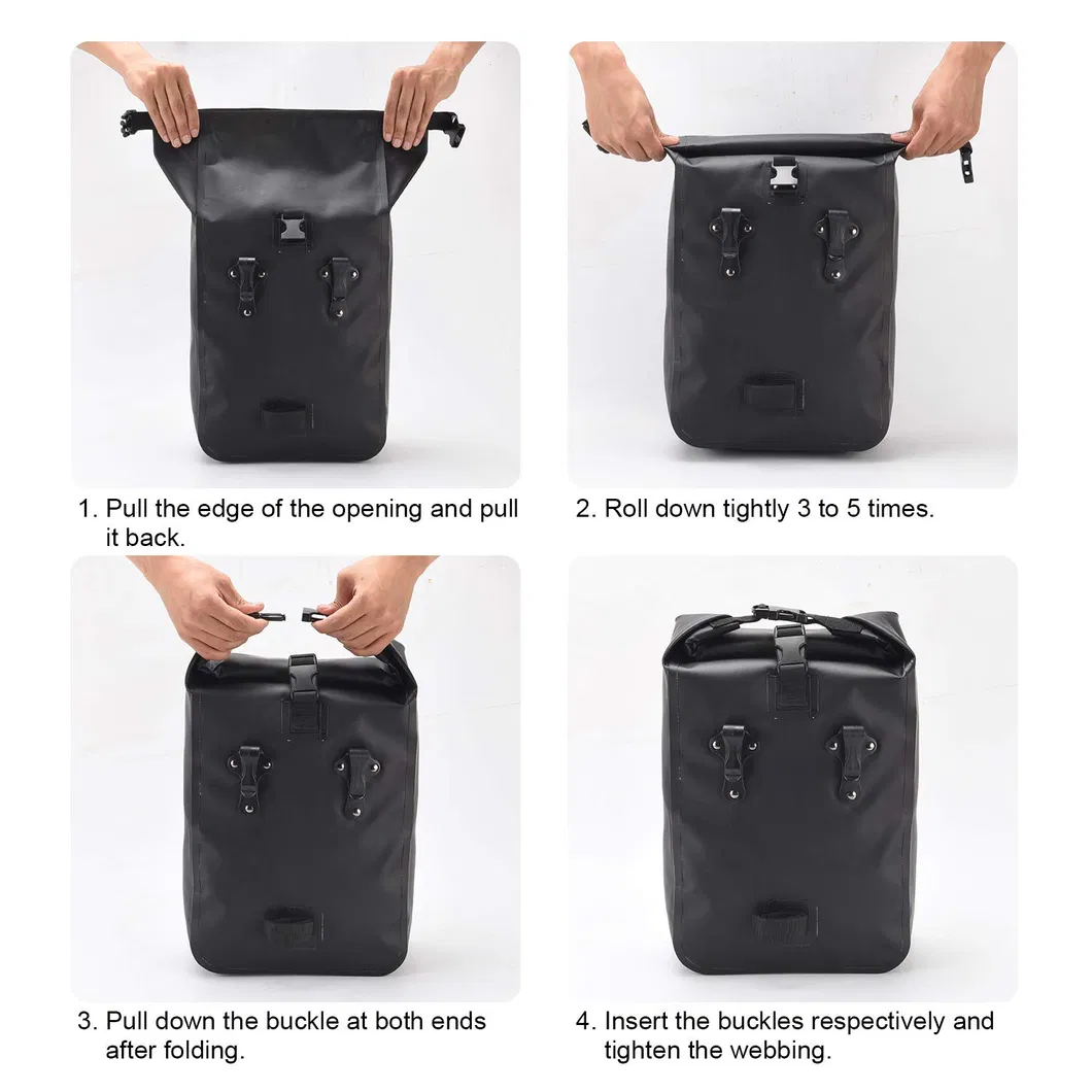 Multifunctional Cycling Bicycle Bike Rear Seat Trunk Bag Large Capacity Outdoor Sports Pouch Rack Panniers Reflective Rear Bag