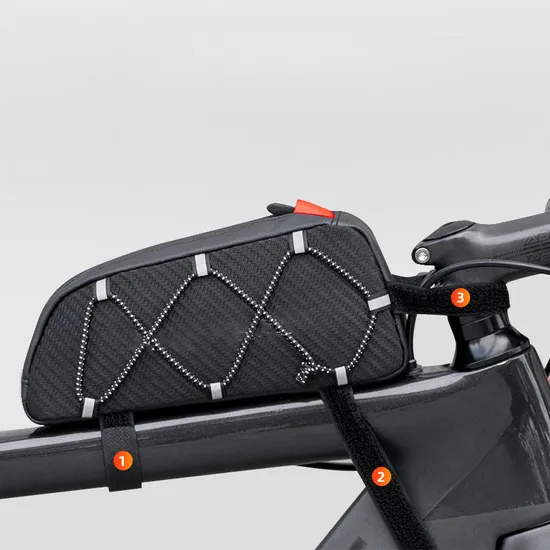 Leyi Wholesale Waterproof Bike Phone Bag Bicycle Bag Frame Front Top Bicycle Front Beam Bag Bicycle Anti-Beam Belt