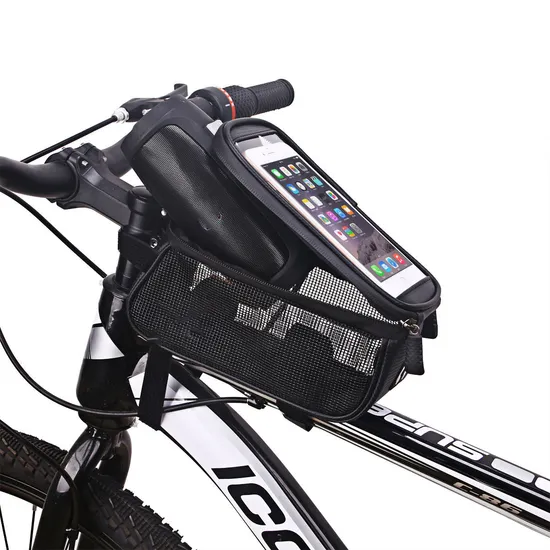Leyi Motorcycle Phone Waterproof Bag 3 in 1 Bicycle Bag Waterproof Frame Top Tube Bicycle Bag Phone Holder