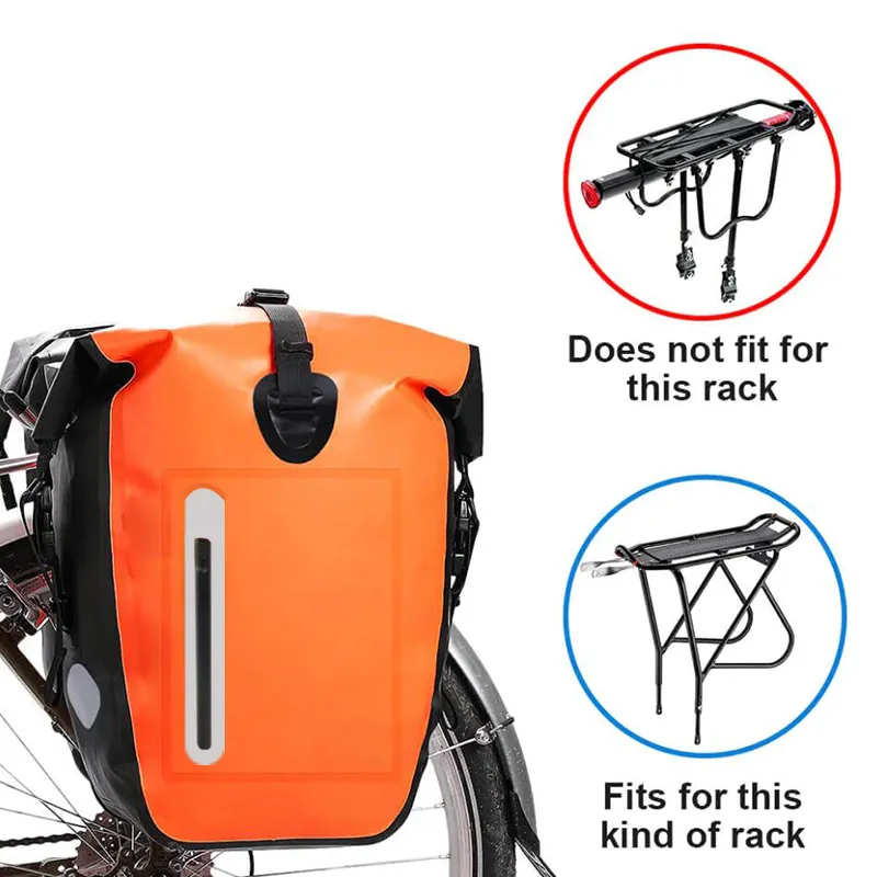 PVC Waterproof Bike Cycling Side Bag Bicycle Pannier Bag Rainproof Cycling Riding Tool Bags