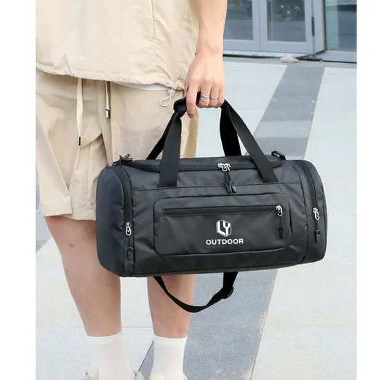 High Quality Custom Logo Waterproof Men Women Duffel Bag with Shoe Compartment Travel Bag Gym Bag