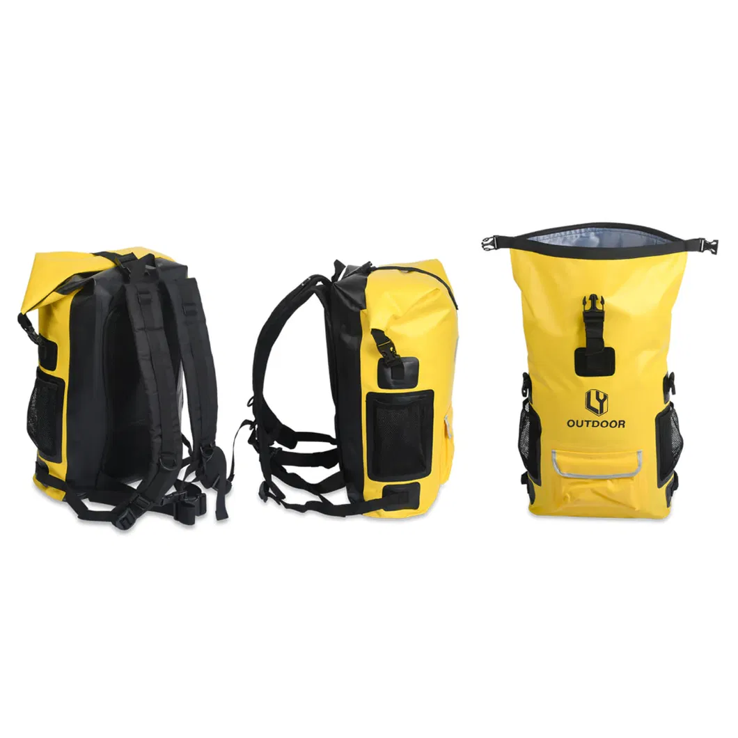Leyi Large Capacity Waterproof Promotion Foldable Outdoor Designer Roll Top Travel Casual Backpack Shoulder Hiking Bag