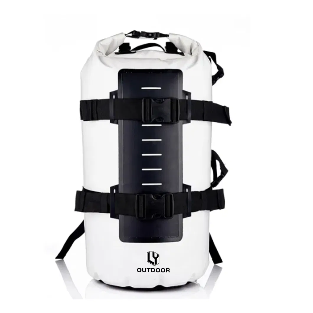 Leyi Wholesale Camping Leather Dry Hiking Sport Custom Logo Roll Top Backpack Waterproof Shoulder Bag