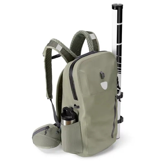 Leyi Customized Waterproof Genuine Leather Canvas Backpack Multifunctional Outdoor Fishing Tackle Shoulder Bag