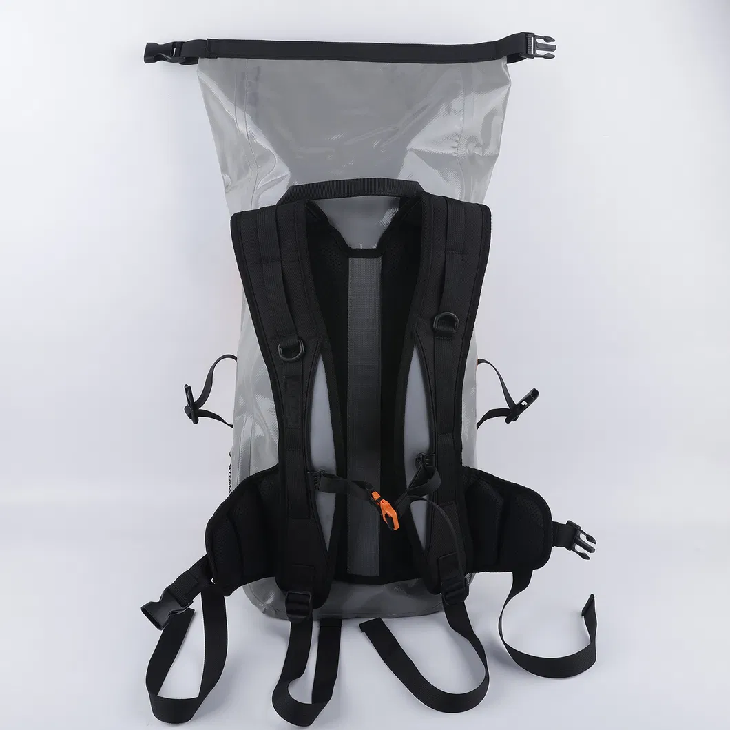 Leyi Camping Backpack Roll Top Dry Waterproof Bag, Custom Waterproof Backpack 25L, OEM Low Price Waterproof Backpack Outdoor