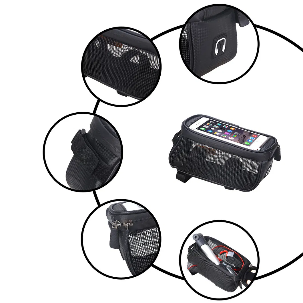 Leyi Motorcycle Phone Waterproof Bag 3 in 1 Bicycle Bag Waterproof Frame Top Tube Bicycle Bag Phone Holder