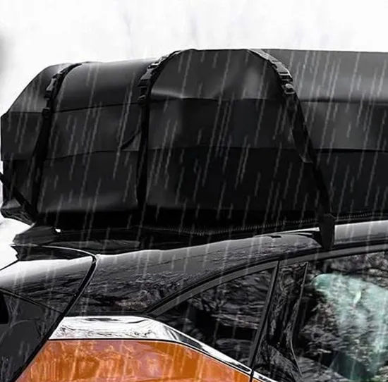 Leyi 420d Waterproof Oxford Roof Bag PVC, Large Capacity Roof Rack Travel Bag, Car Roof Storage Bag for Travel