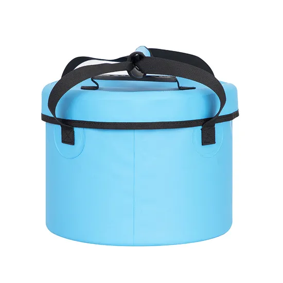 Factory 5L 8L 10L 12L 16L 20L 30L Tarpaulin Fishing Camping Water Storage Bucket Waterproof PVC Folding Water Bucket Fishing Bag