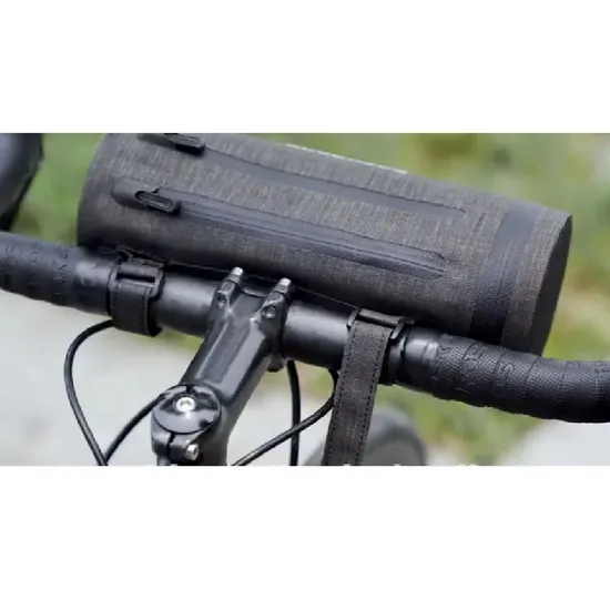 High Quality Fashion Snowy Grey Waterproof Cylinder Handlebar Front Frame Bicycle Bag Outdoor Cycling Bike