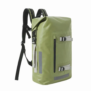 Custom Men Roll-Top Nylon Dry Bag Waterproof Backpack