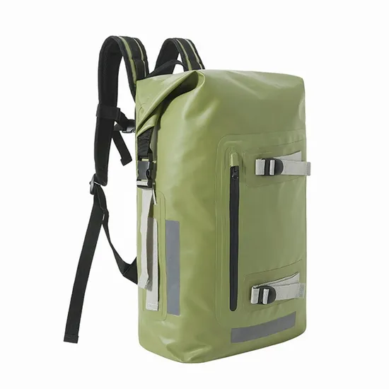 Custom Men Roll-Top Nylon Dry Bag Waterproof Backpack