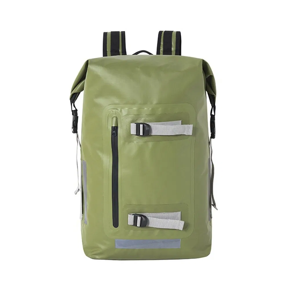 Custom Men Roll-Top Nylon Dry Bag Waterproof Backpack