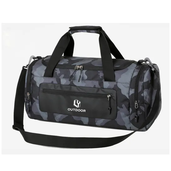 High Quality Custom Logo Waterproof Men Women Duffel Bag with Shoe Compartment Travel Bag Gym Bag