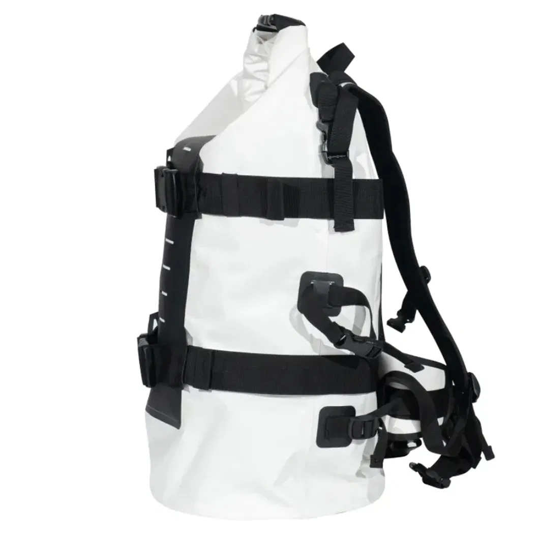 Leyi Wholesale Camping Leather Dry Hiking Sport Custom Logo Roll Top Backpack Waterproof Shoulder Bag