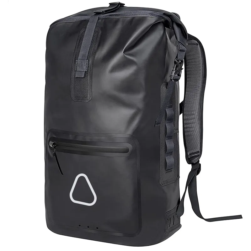 Leyi Camping Hiking Dry Backpack 35L Waterproof 500d PVC Tarpaulin Splash Proof Laptop Rucksack Rolltop Drybag Kayak Camping Bag