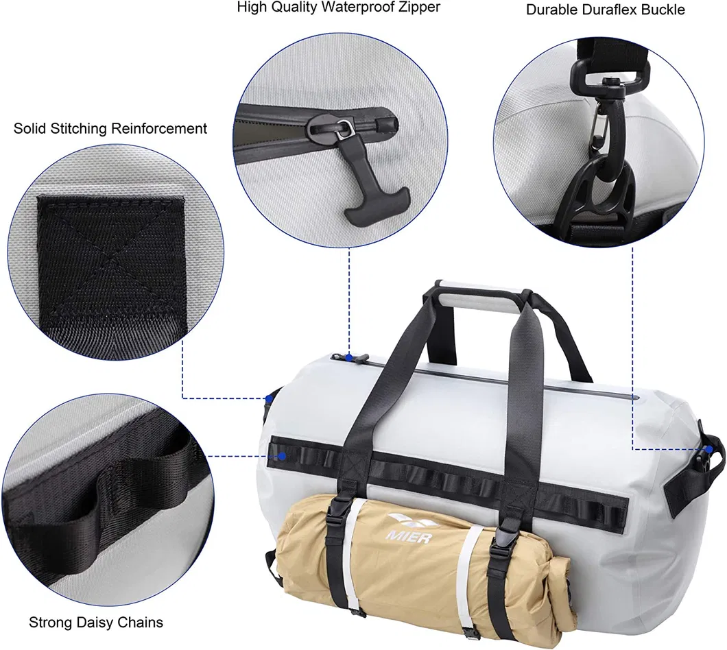 Leyi Wholesale Custom Logo PVC Unisex Outdoor Activities Travel Hiking Swimming Waterproof Duffel Dry Bag