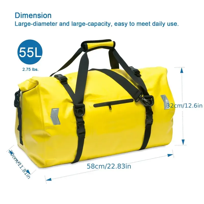 Leyi New Motorcycles Suddel Bag Sports Gym Bag Travel Duffel with Dry Wet Outdoor Leather Waterproof Duffel Large Travel Bag