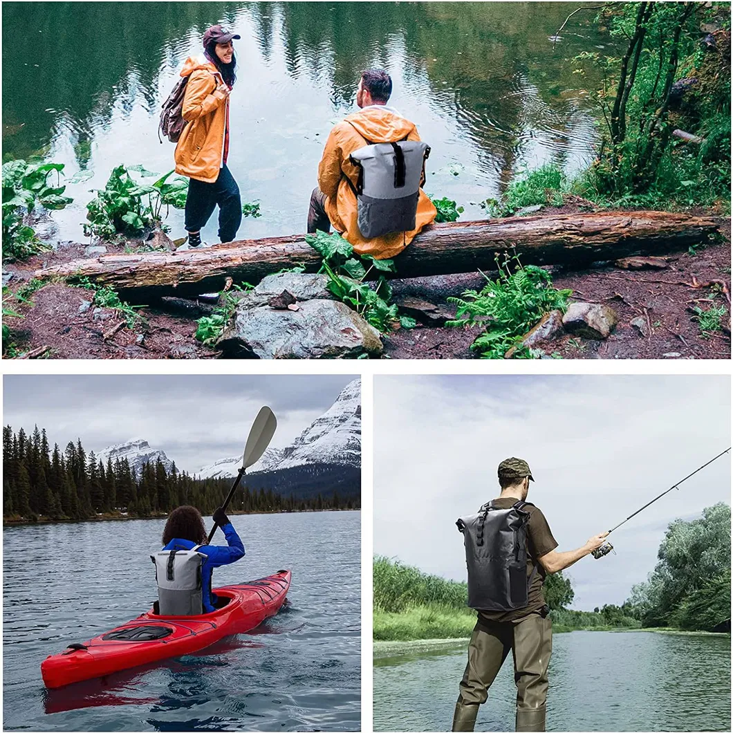 Waterproof PVC Drybag Backpack Roll Top Bag Backpack Dry Bag for Hiking Camping