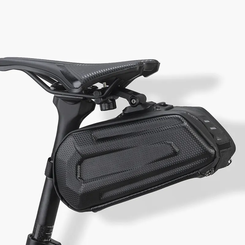 Waterproof Large Capacity Bicycle Saddle Bag Double Zipper Shockproof Seat Post Rear Bike Bag Accessories