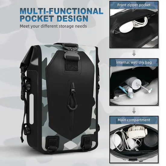 Leyi 2024 New Arrival Outdoor Dry Bag Motorcycle Small Leather Motorcycle Saddle Bag Riding Bag Motorcycle