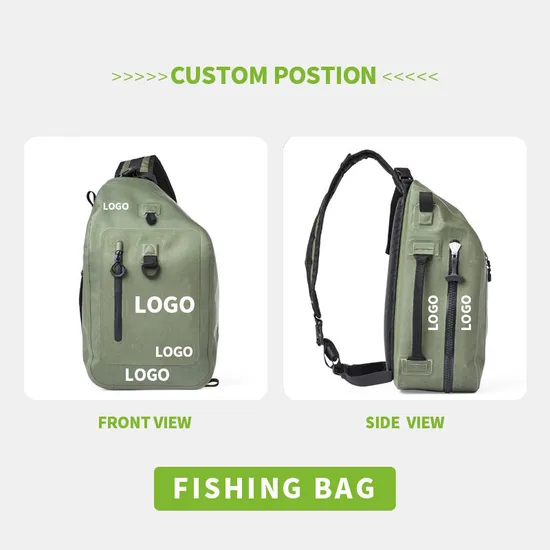 Leyi Multi-Functional PVC TPU Tackle Sling Bag Black Fishing Backpack Waterproof Bag Fly Fishing Backpacks