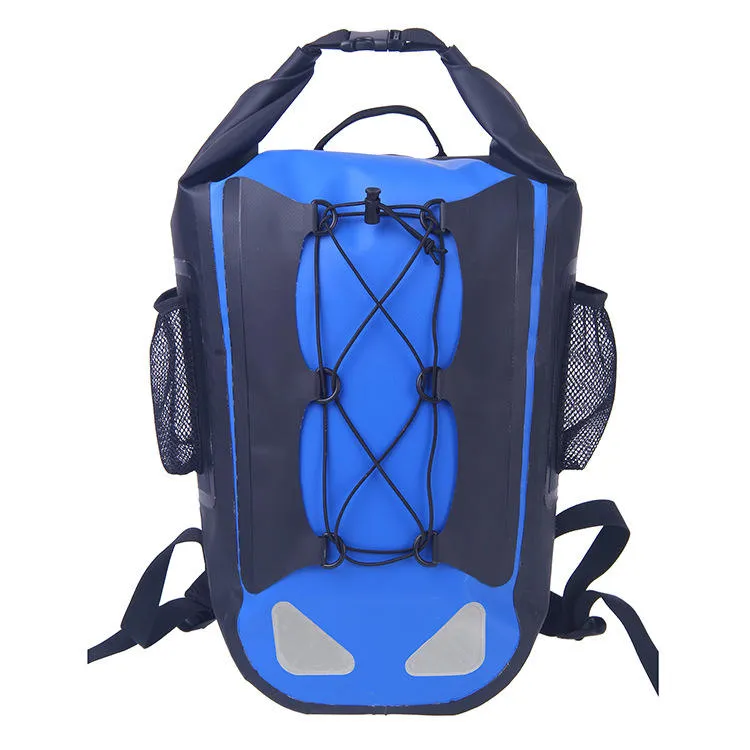 OEM ODM 30L Motorcycle Waterproof Backpack 100% Waterproof Roll Top Bag Backpack Dry Bag for Hiking Camping Outdoor