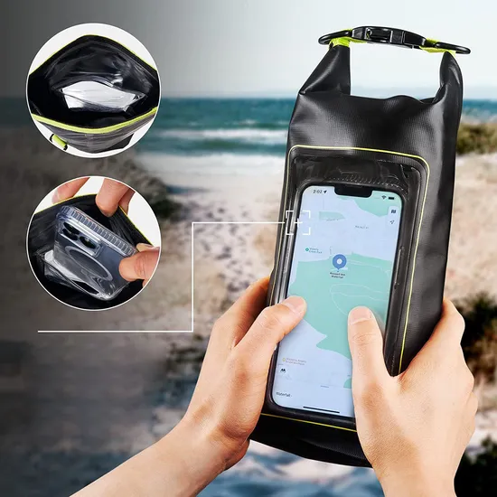 Leyi Waterproof Sport Backpack Mobile Phone Bags Cases Waterproof Pouch Beach Crossbody Bag for Outdoor Waterproof