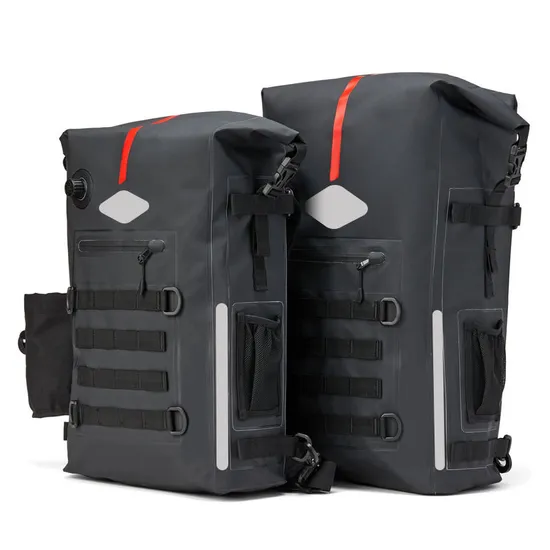 Leyi High Quality Dry Backpack Bag for Motorcycle Leather Motorcycle Tail Bag Motorcycle Saddle Bags Waterproof