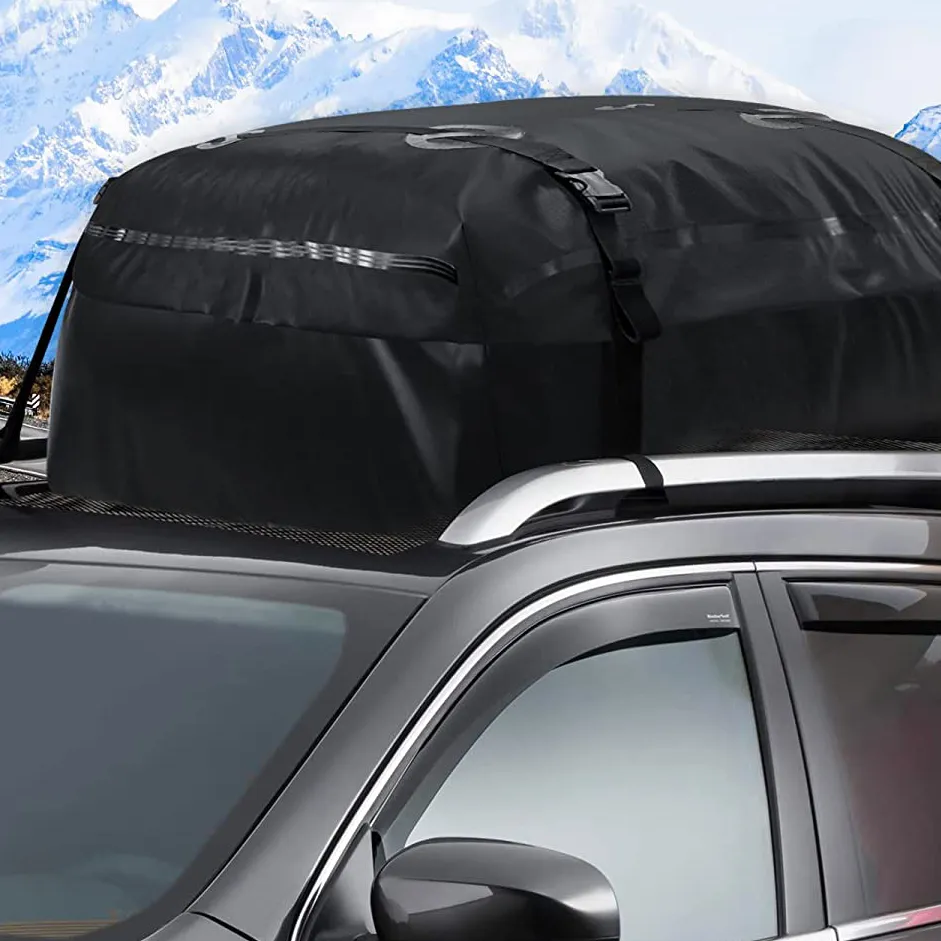 Leyi 13 Cubic Rooftop Cargo Carrier Car Roof Boxes Bags Any Car Roof Travel Bag Vehicles Storage Roof Rack Bag