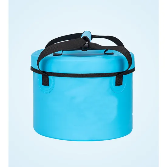Factory 5L 8L 10L 12L 16L 20L 30L Tarpaulin Fishing Camping Water Storage Bucket Waterproof PVC Folding Water Bucket Fishing Bag