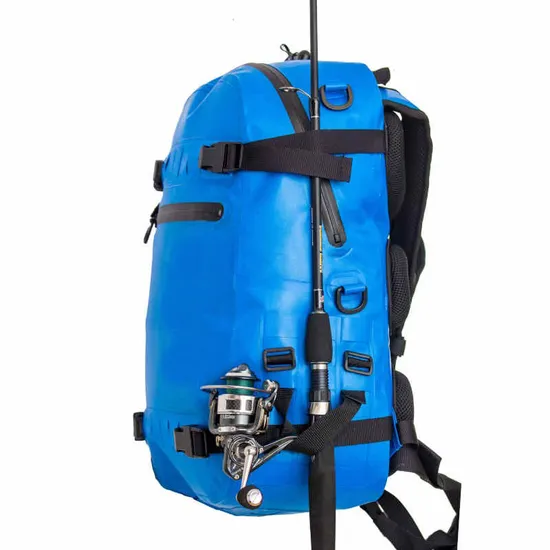 Wholesale Large Fishing Bag Outdoor Fishing Rod Holder PVC TPU Waterproof Fishing Tackle Backpack