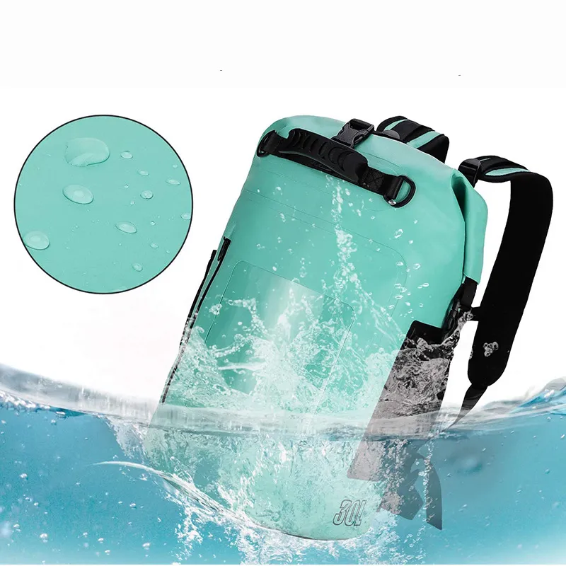 Custom Logo PVC Bicycle Camping Outdoor Fishing Kayak Swimming Laptop Dry Bag Backpack Waterproof Bags